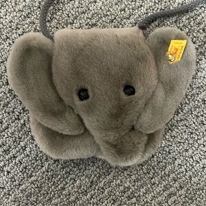 Steiff elephant Childs purse made in Germany